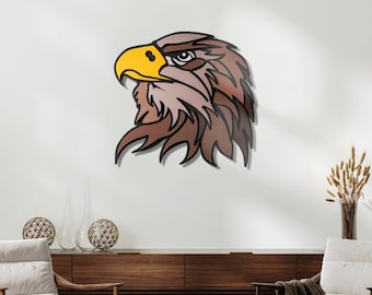 Abstract Eagle Wooden Wall Art | 3D Handmade Painted Decor