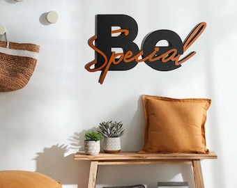 Abstract Face Wooden Wall Art | Modern Geometric Home Decor