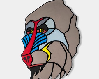 Abstract Wooden Face Wall Art | Handmade Modern Home Decor