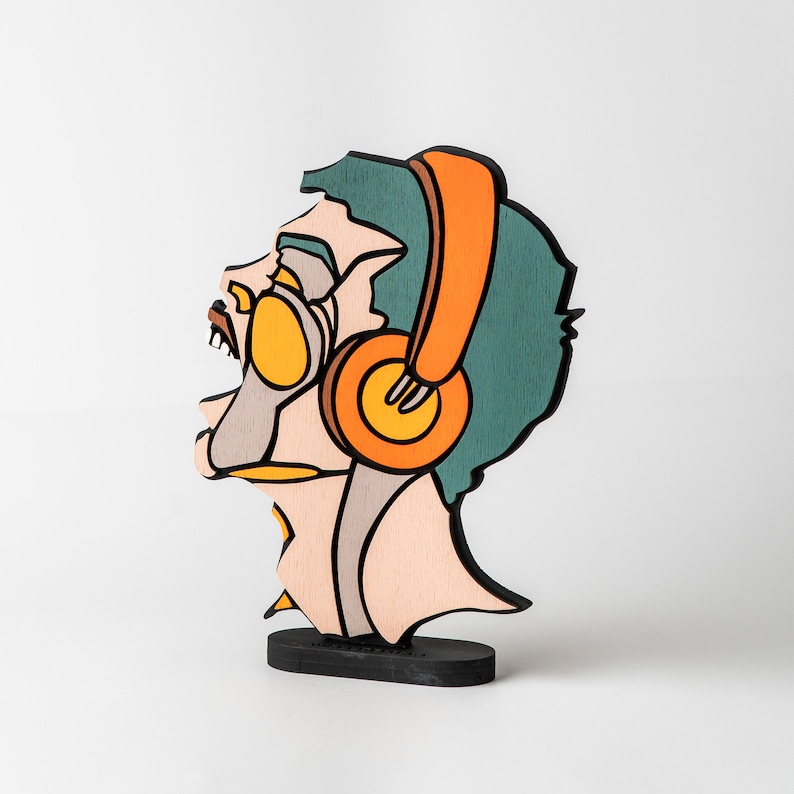 Wooden Desk Sculpture for Home & Office Decoration Modern Etsy