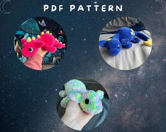 Luna el Monstruo del Lago Ness / Patrón PDF / crochet, amigurumi, principiante, criatura mítica