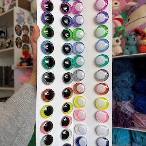 Sparkle Collection - Hand-painted safety eyes, amigurumi, crochet, sinker, toy