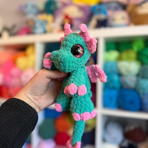 Mini Dragon Sploot / PLUSHIE / crochet, amigurumi, plush, stuffed toy