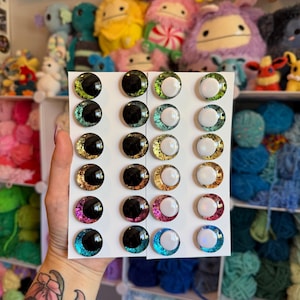 Planet Collection - Hand-painted safety eyes, amigurumi, crochet, sinker, toy