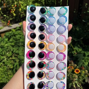 Dot Collection - Hand-painted safety eyes, amigurumi, crochet, sinker, toy