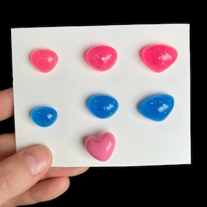 Safety Noses - Amigurumi, crochet, toy, glitter, heart image 1