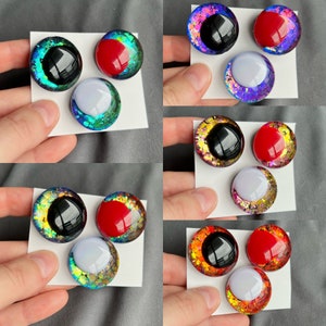 Chimera Collection - Hand-painted safety eyes, amigurumi, crochet, sinker, toy