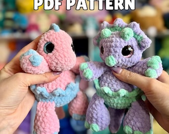 Mini-eierdinosbundel / pdf-patroon / haken, amigurumi, beginner