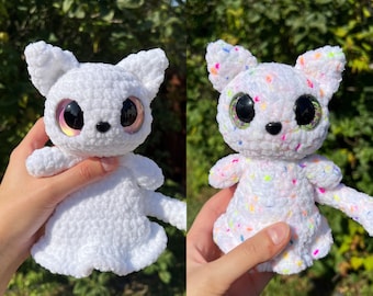 Callie het spookkatje / PDF-patroon / haken, amigurumi, beginner, kat, Halloween, griezelig