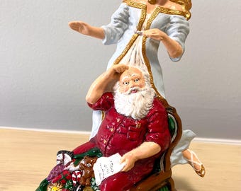 GARE Santa- OLD WORLD Lapland Lady of Peace blessed tired Santa- Ceramic -Vintage