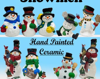 Snowmen, Ceramic Hand Painted