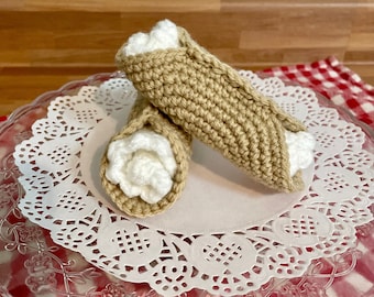 Handmade Crochet Cannoli