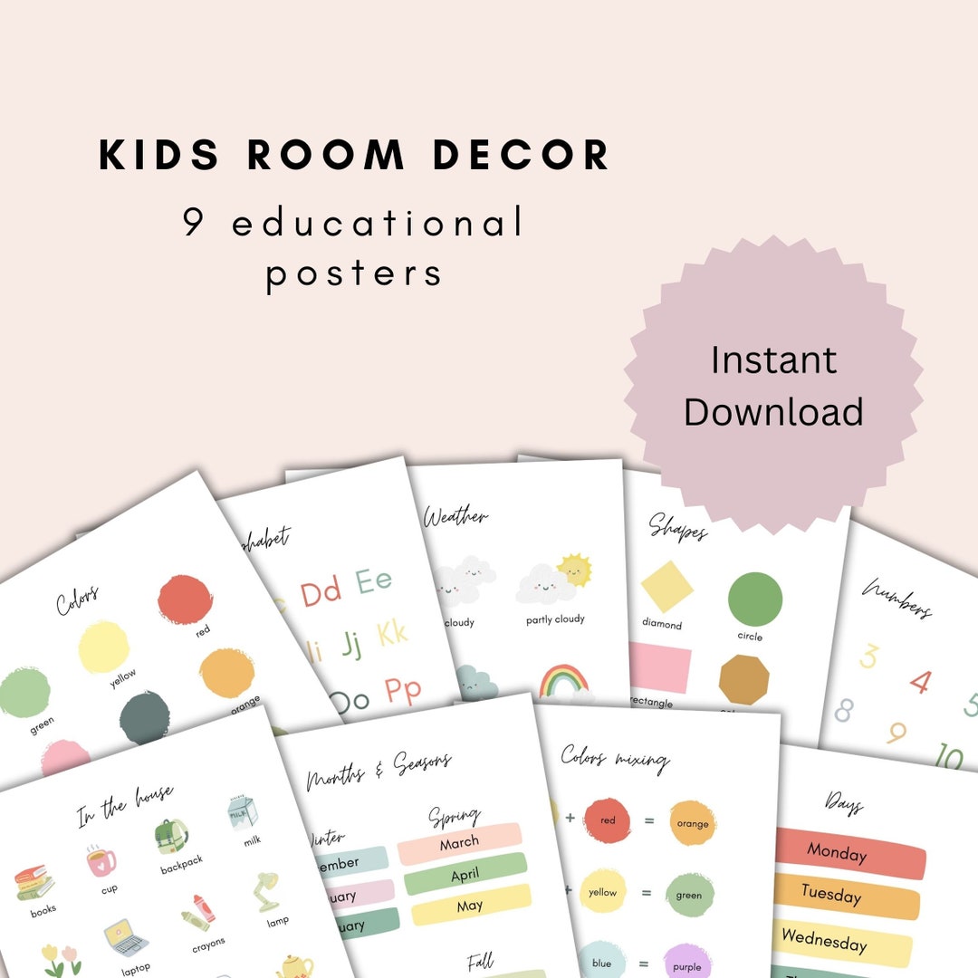 Educational Downloadable Prints Homeschool Learning Posters for ...