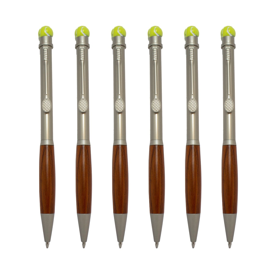 Tennis Sport Ballpoint Pen Sets, Threedimensional Clip, Handcrafted in
