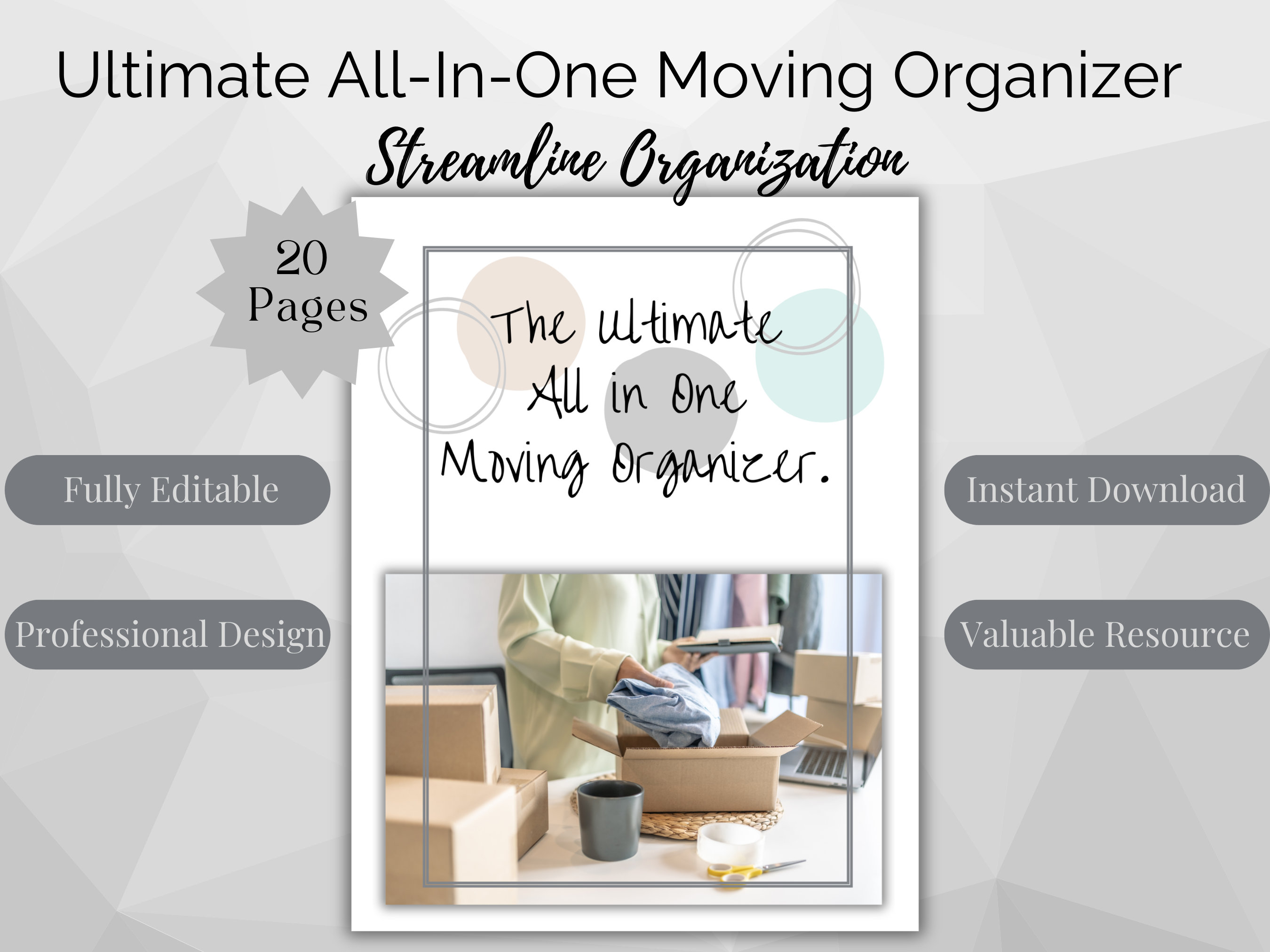 Ultimate Moving Planner Kit | Editable Canva Download