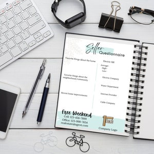 Real Estate Digital Download Questionnaire | Real Estate Marketing Key