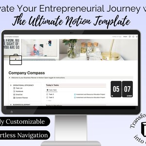 Notion Business Planner Template | Small Business Management Dashboard | Side Hustle Organizer | Productivity & Finance Tracker