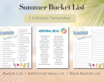 Summer Bucket List For Kids and Families Printable | Summer Activities