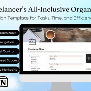 Notion Template: Freelancer's All-Inclusive Organizer | Notion Business Template | Freelance Project Management