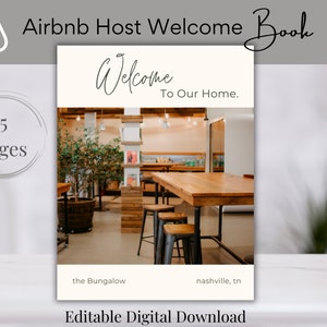 Airbnb Welcome Book | 15 Pages | Printable in Canva