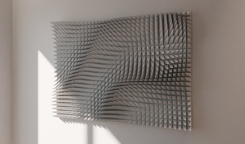 3D Printed Wall Art - White Abstract Home Decor.- Elegant Parametric ...
