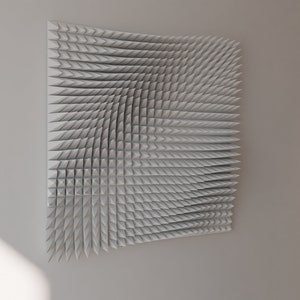 3D Printed Wall Art, Contemporary Geometric, 3D Printed Wall Sculpture, Abstract Home Decor, Spike Mesh, Parametric Art, Made to Order
