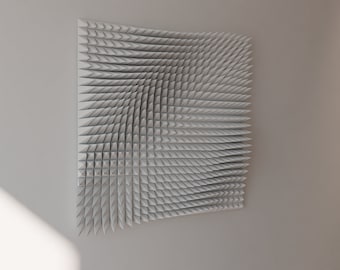 3D Printed Wall Art, Contemporary Geometric, 3D Printed Wall Sculpture, Abstract Home Decor, Spike Mesh, Parametric Art, Made to Order