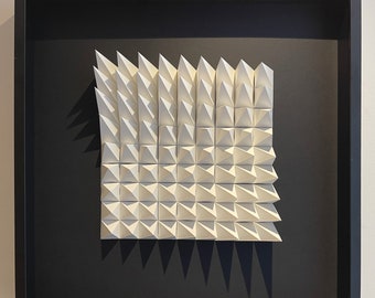 Arte da parete geometrica stampata in 3D - Scultura da parete parametrica astratta - Decorazione parametrica per la casa