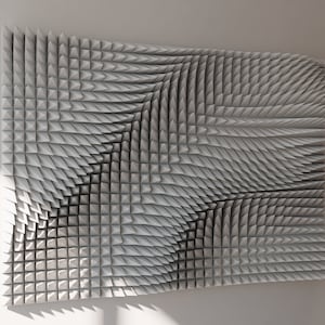 3D Printed Wall Art - White Abstract Home Decor.- Elegant Parametric ...