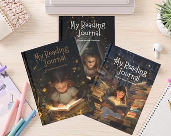 Girl’s Reading Journal | 50 Book Challenge, Book Reviews, Daily Reading Tracker & Goals for Kids | Fun Book Log for Young Readers