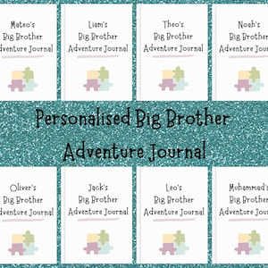 Diario de aventuras personalizado de Gran Hermano: guía para hermanos mayores. Cuaderno de trabajo para nuevos hermanos para un viaje familiar lleno de amor Descarga digital
