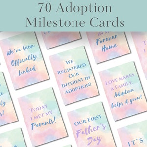 Adoption Meilensteinkarten | Adoption Geschenk für Adoptionsreise | Adoptionsprozess Memory Cards | Pre & Post Adoption Erinnerungen Andenken Geschenk