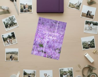 Diario de la historia de la vida de mamá / 500 preguntas y sugerencias / Libro de recuerdos de mamá / Autobiografía. Regalo para el Día de la Madre para la abuela.