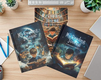 Boys Reading Journal Gift - 50 Book Challenge Tracker & Review Log for Kids Ages 6-12 - Interactive Reading Goals Planner Educational