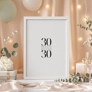 30 After 30 Party Guest Book | 30th Birthday Sign Printable | Bucket List Guest Ideas | A4 Digital Download | Birthday Party Decor