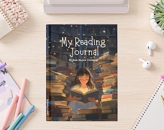 Young Girl’s Reading Journal for Kids | 50 Book Challenge, Book Reviews, Daily Reading Tracker & Goals | Fun Book Log for Young Readers