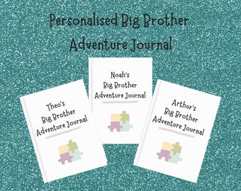 Journal d'aventures Big Brother personnalisé pour enfants | Cahier d'exercices amusant pour les nouveaux frères et sœurs | Célébrez le fait de devenir un grand frère | Cadeau pour les familles