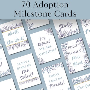 Adoptions-Meilensteinkarten | Adoptionsgeschenk für Adoptionsreise | Adoptionsprozess Speicherkarten | Erinnerungsgeschenk vor und nach der Adoption