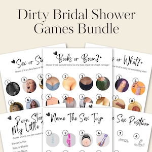Dirty Hen Do Minimalist Games Bundle | Black and White Modern Hen Games Digital Download | Funny Bachelorette Party Activities |Bridal Party