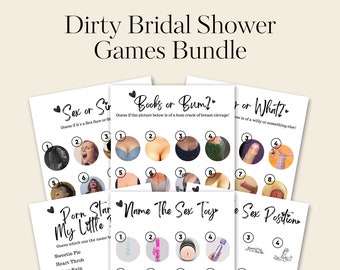 Dirty Hen Do Minimalist Games Bundle | Black and White Modern Hen Games Digital Download | Funny Bachelorette Party Activities |Bridal Party