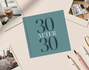 Diario de deseos para después de los 30 – Regalo de cumpleaños número 30 – Rastreador de retos y planificador de objetivos – Cosas divertidas para hacer a los 30 - Verde y rosa