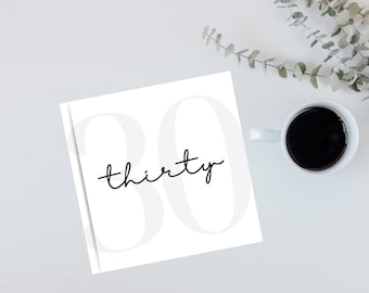 30 After 30 Bucket List Journal – 30th Birthday Present – Challenge Tracker & Goal Planner – Fun Things to Do in Your 30s - White Cover