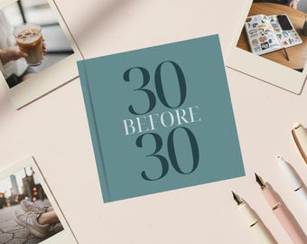 Diario de recuerdos "30 cosas que hacer antes de los 30", regalo de cumpleaños número 29 para él, recuerdo de hitos, cosas que hacer antes de los 30, planificador de objetivos, verde.