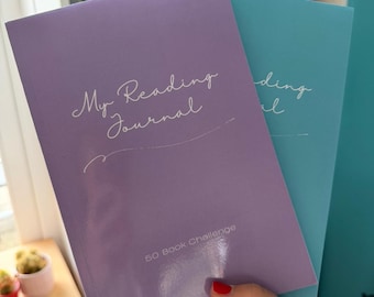 Reading Journal 50 Book Challenge Tracker - Adult Book Log, Review Pages, Reading Goals & Progress Planner - Book Review Notebook