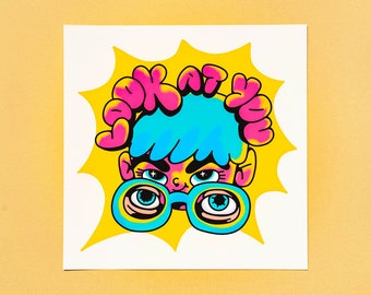 Look at You | Art Print | Wall Print | Illustration | Trendy Posters | Girls Power UNFRAMED