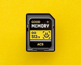 GOOD MEMORY | Enamel Pin | SD Card | Memory Card | Pin