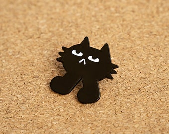 TWO-LEG CAT | Enamel Pin | Black Cat | Pin | Merry Christmas 2023
