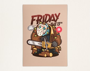 Friday the 13th | Wall Print | Illustration | Trendy Posters | Graffiti Prints UNFRAMED