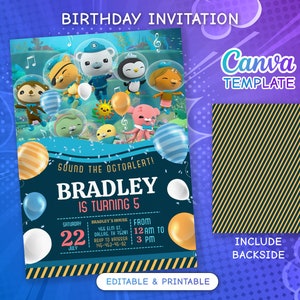 Octonauts Invitation Printable Editable Birthday Invite - Etsy