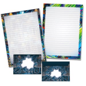 Briefpapier-Set A4 Graffiti Umschläge Kindergeburtstag Street Art Party cooles Geschenk für Teenager Notizblock Kinder Mädchen Jungen Papier